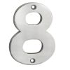 Numerals Number 8  - Satin Stainless Steel