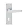 Contract Victorian Lever On Lock Backplate - Satin Chrome