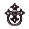Ring Pull On Gothic Cross Backplate - Black Antique