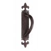 Offset Pull Handle On Backplate Right Hand - Black Antique