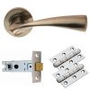 Sintra Lever On Rose Latch Pack - Satin Nickel