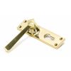 Polished Brass Straight Lever Euro Lock Set