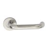 Nera Safety Lever On Sprung Rose - Bright Stainless Steel