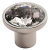 Round Crystal Knob 34mm - Polished Chrome