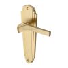 Heritage Brass Door Handle Lever Latch Waldorf Design Satin Brass finish