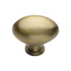 Heritage Brass Cabinet Knob Victorian Oval Design 38mm Antique Brass finish