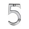 Heritage Brass Numeral 5 Face Fix 51mm (2") Satin Chrome finish