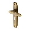 Heritage Brass Door Handle Lever Lock Astoria Design Antique Brass finish