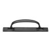 Black Iron Rustic Cabinet Pull Handle On Plate 228mm