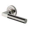 Heritage Brass Door Handle Lever on Rose Spectral Design Polished Nickel Finish