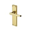 Heritage Brass Door Handle Lever Latch Victoria Design Polished Brass finish
