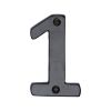 Black Iron Rustic Numeral 1 Face Fix 76mm (3")