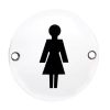 Signage Female Symbol  - Bright Stainless Steel