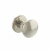 Millhouse Brass Edison Solid Brass Domed Mortice Door Knob on Concealed Fix Rose - Polished Nickel
