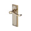 Heritage Brass Door Handle Lever Latch Edwardian Design Jupiter finish