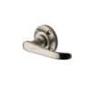 Heritage Brass Door Handle Lever Latch on Round Rose Windsor Design Satin Nickel finish