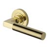 Heritage Brass Door Handle Lever on Rose Spectral Design Polished Brass Finish