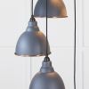 Smooth Copper Brindley Cluster Pendant in Slate