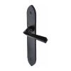 Black Iron Rustic Door Handle Lever Latch Grafton Design