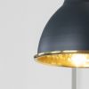 Hammered Brass Brindley Wall Light in Soot