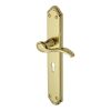 Heritage Brass Door Handle Lever Lock Verona Design Polished Brass finish