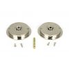 Polished Nickel 75mm Art Deco Round Pull - Privacy Set