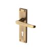 Heritage Brass Door Handle Lever Lock Victoria Design Antique Brass finish