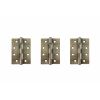 Atlantic Ball Bearing Hinges Grade 11 Fire Rated 4" x 3" x 2.5mm - Antique Brass (Set of 3)