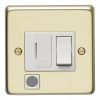 Eurolite Stainless Steel Switched Fuse Spur Polished Brass