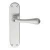 Astro Lever On Latch Backplate - Satin Chrome