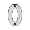 Heritage Brass Numeral 0 Face Fix 76mm (3") Polished Chrome finish
