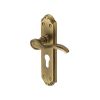 Heritage Brass Door Handle for Euro Profile Plate Verona Small Design Antique Brass finish