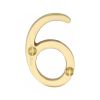 Heritage Brass Numeral 6 Face Fix 51mm (2") Satin Brass finish
