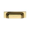 Heritage Brass Drawer Pull Military Design 96mm CTC Polished Brass Finish
