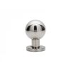 Mortice Knob On Sprung Round Rose - Bright Stainless Steel