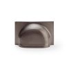 Alexander & Wilks - Quantock Cup Pull Handle - Dark Bronze PVD - Centres 40mm