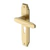 Heritage Brass Door Handle Euro Profile Astoria Design Satin Brass finish