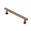 Ftd Knurled Pull Handle 128mm c/c - Antique Brass