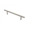 19mm Straight T Pull Handle 225mm Centres - Satin Stainless Steel