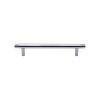 Heritage Brass Cabinet Pull Contour Design 128mm CTC Polished Chrome finish
