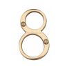 Heritage Brass Numeral 8 Face Fix 76mm (3") Polished Brass finish