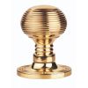 Queen Anne Mortice Knob - Polished Brass