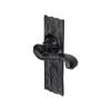 The Tudor Door Handle Lever Latch Shropshire Design Black Iron