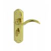 Wentworth Lever On Wc Backplate - Polished Brass