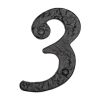 The Tudor Numeral 3 - 4" Black Iron