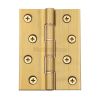 Heritage Brass Hinge Brass with Phosphor Washers 4" x 3" Natural Brass finish