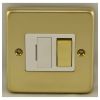 Eurolite Stainless Steel Switched Fuse Spur Polished Brass