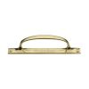 Heritage Brass Pull Handle on Plate Polished Brass Finish