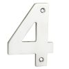 Numerals Number 4  - Bright Stainless Steel