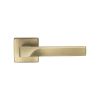 Flash Lever On Square Rose  - Antique Brass